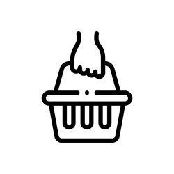 consumer icon thin linear style design isolated vector image