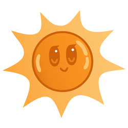 happy sun sunshine cartoon drawing character vector