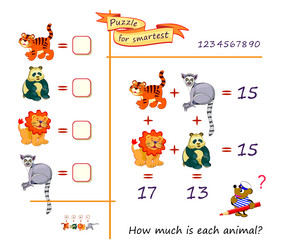 mathematical logic puzzle game for smartest how vector image