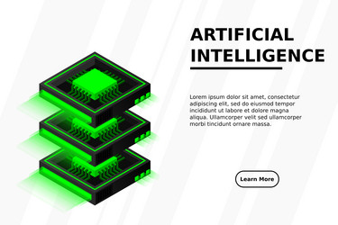 quantum computer large data processing server vector image