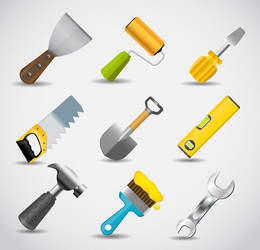 Different tools icon set1 vector