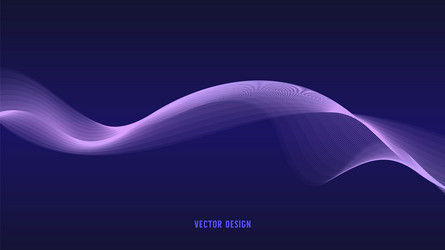 geometric curved lines in gradient forming vector image