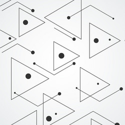 simple pattern from triangles of lines and black vector image