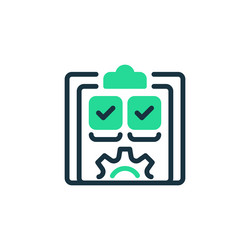 task management two tone color icon linear style vector image