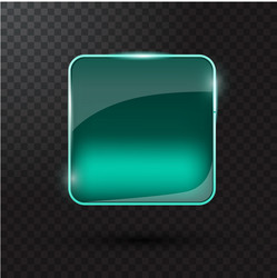 colored glass button for web interface vector image