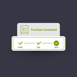 e commerce purchase flow ui with order vector image