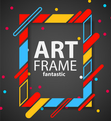 modern hipsters frame for text dynamic geometric vector image