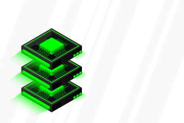 quantum computer large data processing server vector image