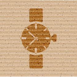 watchclock flat modern web button and space vector image