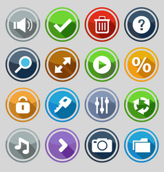 Web design round buttons set 2 vector