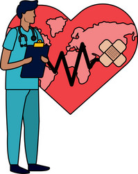 Healthcare medical cartoon vector