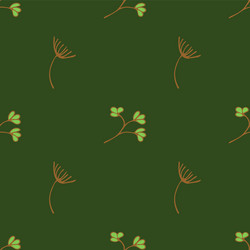 seamless pattern with spring and summer twigs2 vector image