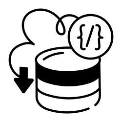 database coding vector image