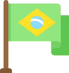 Flag of brazil icon festa junina related vector