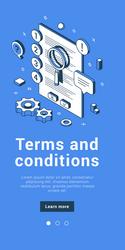 terms and conditions website user interface kit vector image