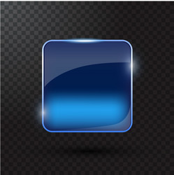 Colored glass button for web interface vector