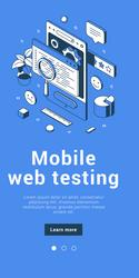 Mobile Web Testing & Debugging vector image