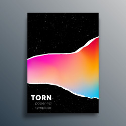 Torn paper rip design for poster flyer brochure vector