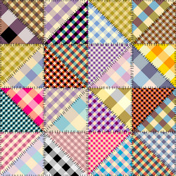 geometric abstract pattern intersection patchwork vector image