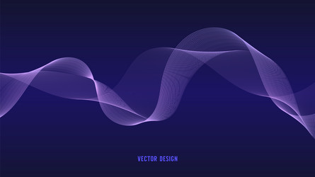 geometric curved lines in gradient forming vector image