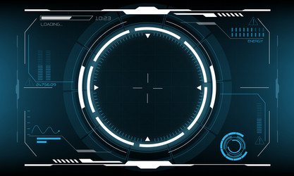hud sci-fi interface screen view design virtual vector image