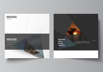 minimal layout two square format vector image