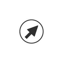 mouse arrow cursor icon in circle link or click vector