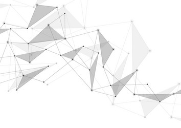 abstract connection background with lines and dots vector image