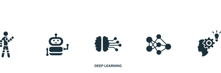 deep learning icon creative simple design from vector image