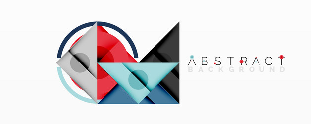 geometric shapes overlap creating modern abstract vector image