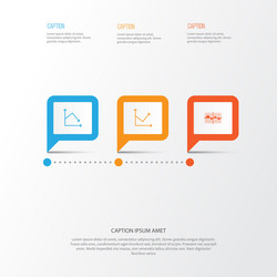 Set of graphs diagrams and statistics icons vector