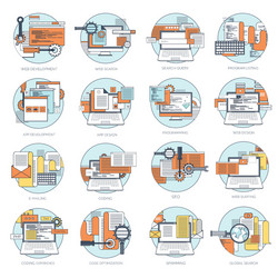 flat background coding vector image