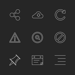 user interface buttons application multimedia vector image