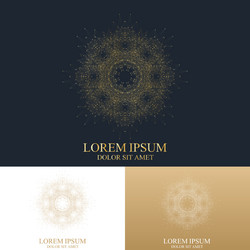 geometric abstract round form with connected line vector image