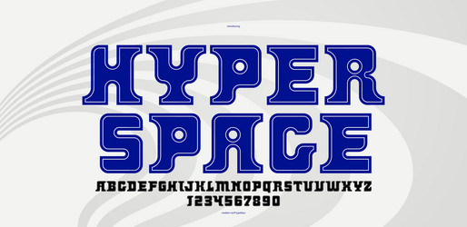 technology and future style display font vector image