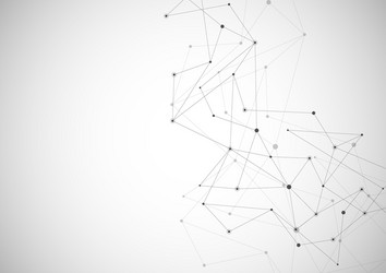 abstract connection background with lines and dots vector image