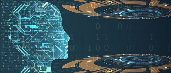 artificial intelligence technical background vector image
