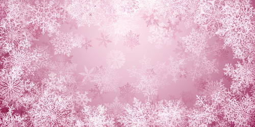 Christmas background of complex snowflakes vector