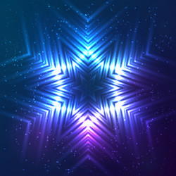 cosmic shining abstract snowflake vector image