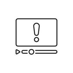 thin line video streaming with failure or error vector image