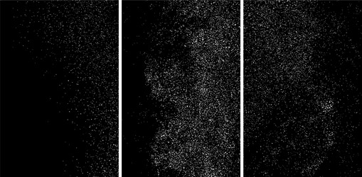 white grainy texture isolated on black background vector image