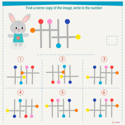 logic puzzle game for children select and write vector image