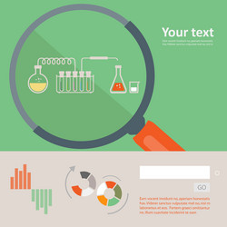 set of flat design icon for experiment vector image