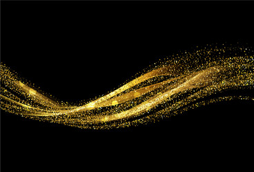 Abstract shiny color gold wave design element vector