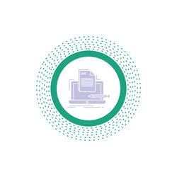 coder coding computer list paper glyph icon vector image