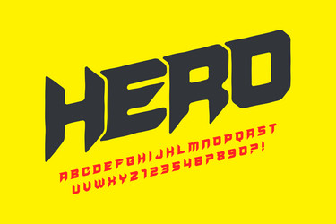racing display font design dynamic alphabet vector image