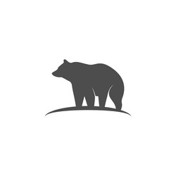 Bear icon logo design Royalty Free Vector Image