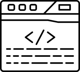 coding icon vector image