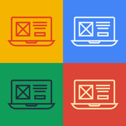 pop art line ui or ux design icon isolated vector image