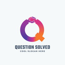 question solved abstract sign symbol vector image
